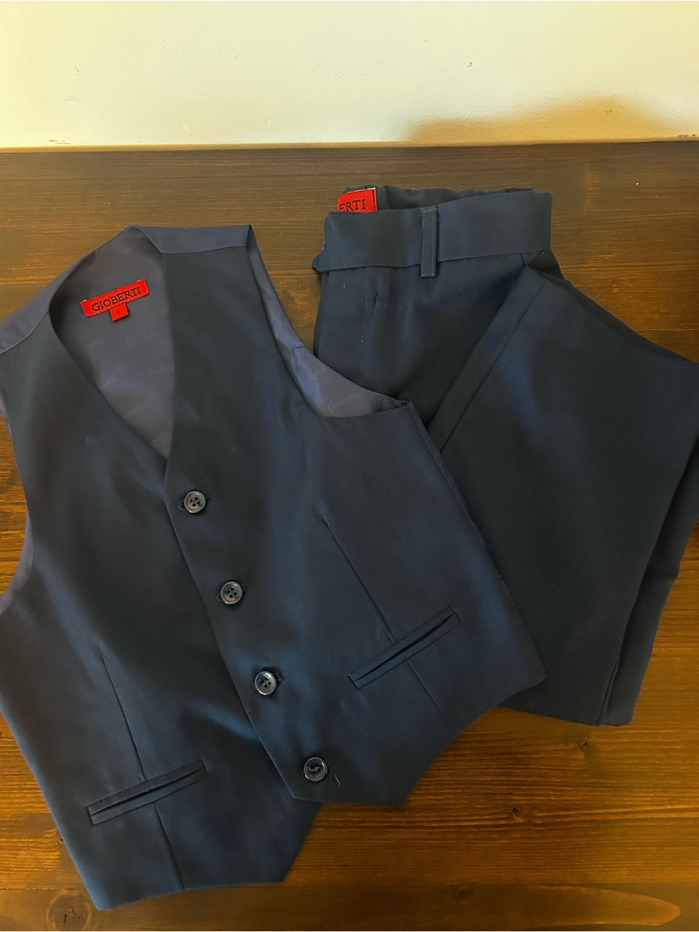 Boys Navy Vest & Pants Set - Classic Navy Suit Separates